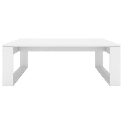 Couchtisch 100x100x35 cm verarbeitetes Holz weiß