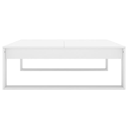Couchtisch 100x100x35 cm verarbeitetes Holz weiß
