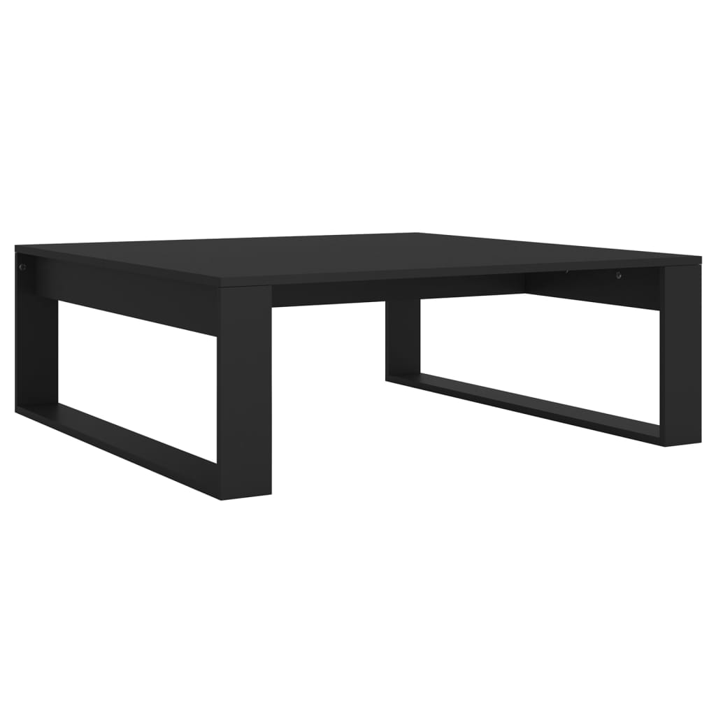Couchtisch 100x100x35 cm verarbeitetes Holz schwarz