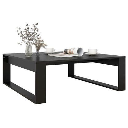 Couchtisch 100x100x35 cm verarbeitetes Holz schwarz