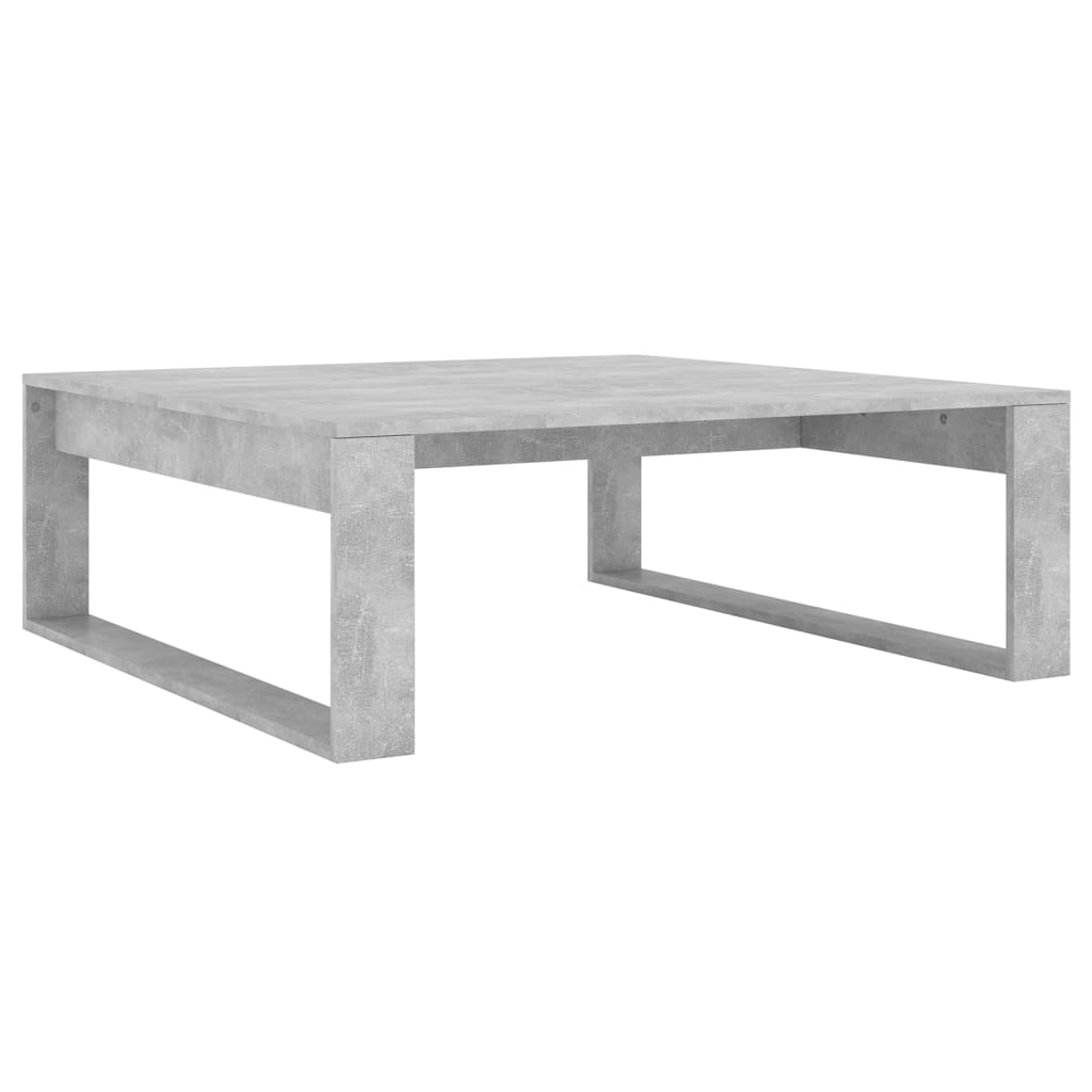 Couchtisch 100x100x35 cm verarbeitetes Holz Beton grau