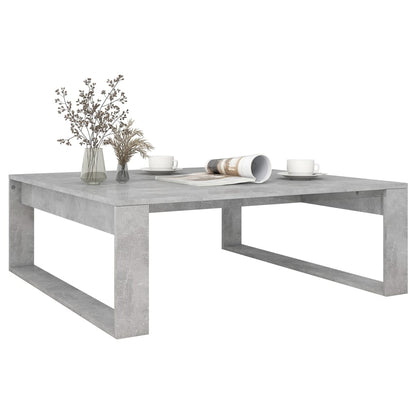 Couchtisch 100x100x35 cm verarbeitetes Holz Beton grau