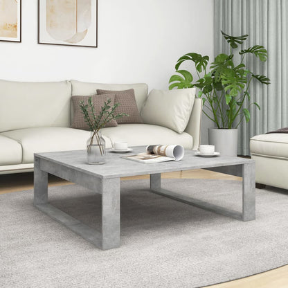 Couchtisch 100x100x35 cm verarbeitetes Holz Beton grau