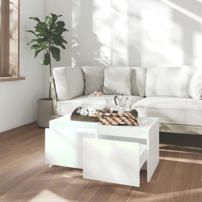 Couchtisch 90x50x41,5 cm verarbeitetes Holz weiß