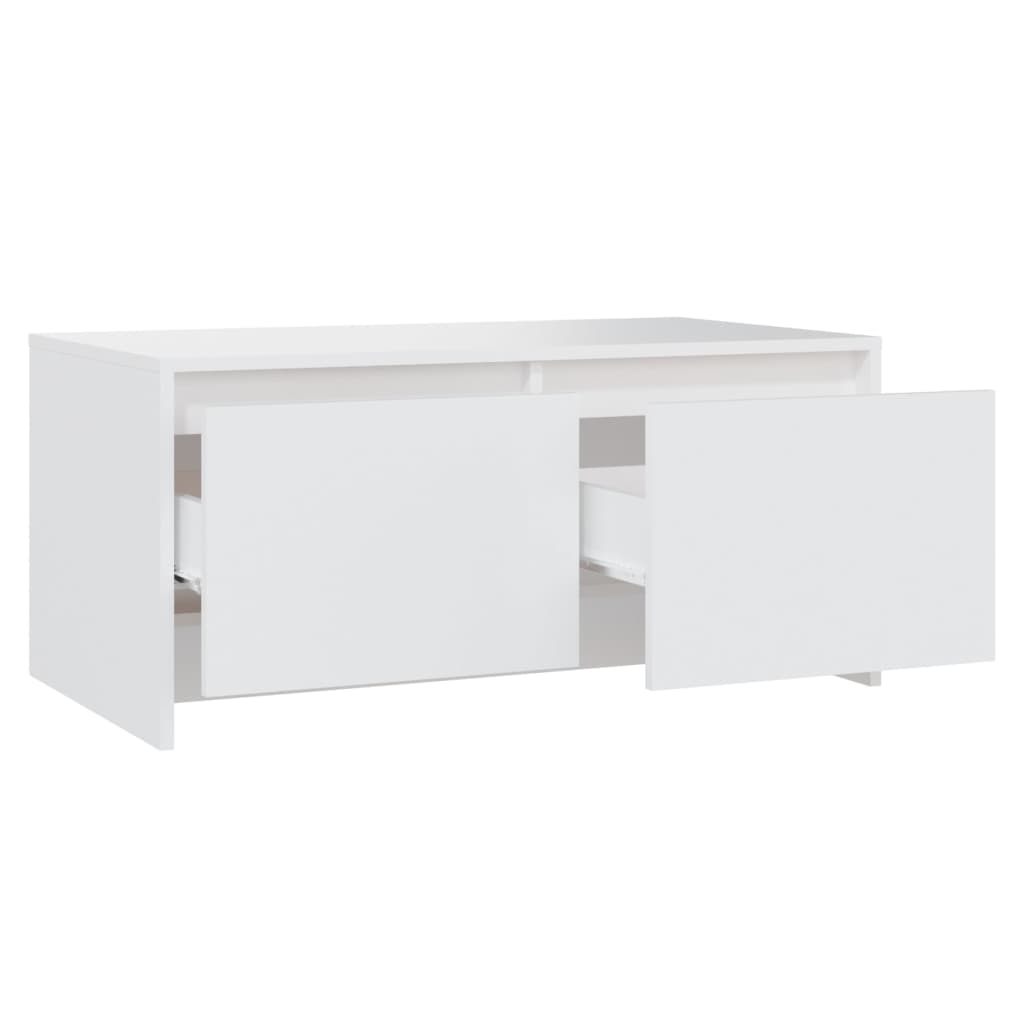 Couchtisch 90x50x41,5 cm verarbeitetes Holz weiß