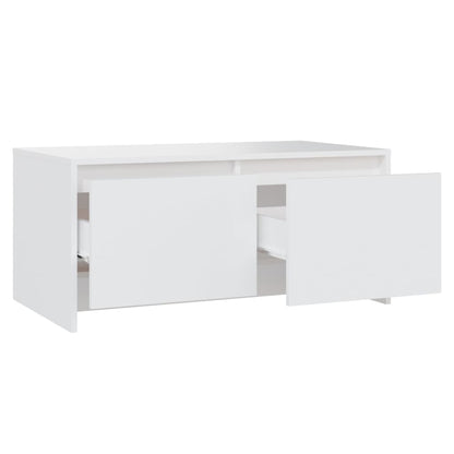 Couchtisch 90x50x41,5 cm verarbeitetes Holz weiß