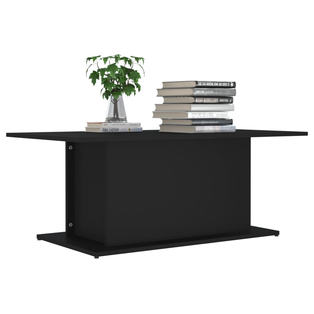Couchtisch 102x55,5x40 cm verarbeitetes Holz schwarz