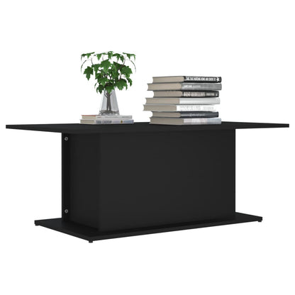 Couchtisch 102x55,5x40 cm verarbeitetes Holz schwarz