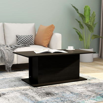 Couchtisch 102x55,5x40 cm verarbeitetes Holz schwarz