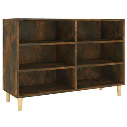 Sideboard 103,5x35x70 cm verarbeitetes Holz in geräucherter Eichenfarbe