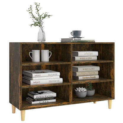 Sideboard 103,5x35x70 cm verarbeitetes Holz in geräucherter Eichenfarbe
