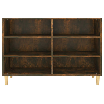 Sideboard 103,5x35x70 cm verarbeitetes Holz in geräucherter Eichenfarbe