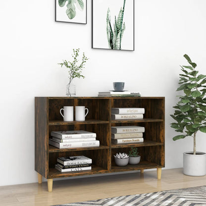 Sideboard 103,5x35x70 cm verarbeitetes Holz in geräucherter Eichenfarbe