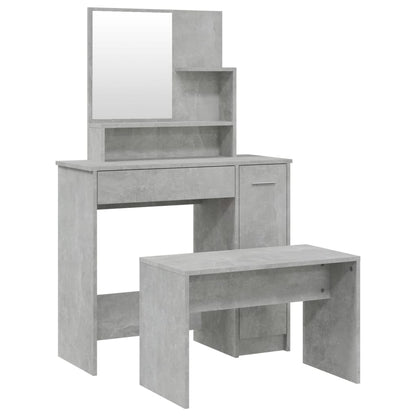 Schminktisch-Set 86,5x35x136 cm Betongrau