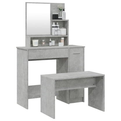 Schminktisch-Set 86,5x35x136 cm Betongrau
