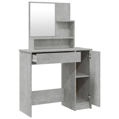 Schminktisch-Set 86,5x35x136 cm Betongrau
