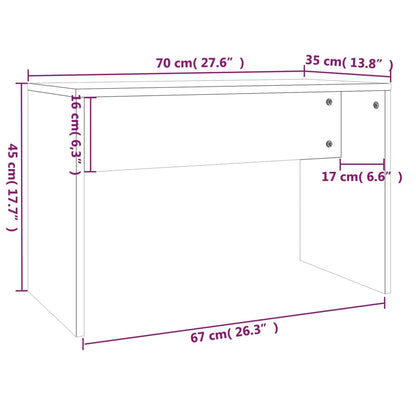 Schminktisch-Set 86,5x35x136 cm Betongrau