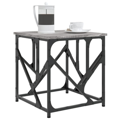 Salontafel 45x45x47,5 cm bewerkt hout grijs sonoma
