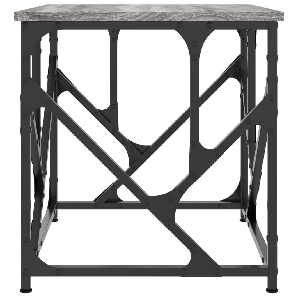 Salontafel 45x45x47,5 cm bewerkt hout grijs sonoma