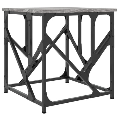 Salontafel 45x45x47,5 cm bewerkt hout grijs sonoma