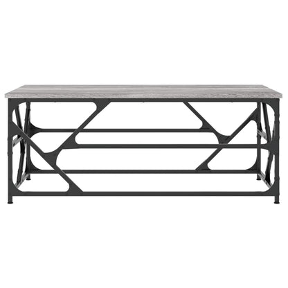 Couchtisch 100x50x40 cm verarbeitetes Holz grau Sonoma Eiche Farbe