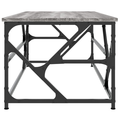 Couchtisch 100x50x40 cm verarbeitetes Holz grau Sonoma Eiche Farbe