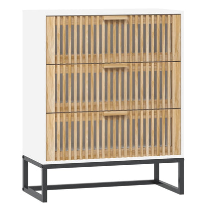 Sideboard 60x30x75 cm verarbeitetes Holz weiß