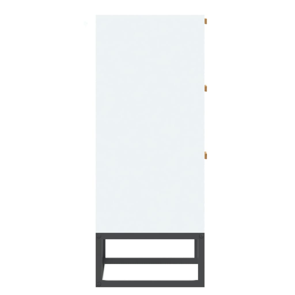 Sideboard 60x30x75 cm verarbeitetes Holz weiß