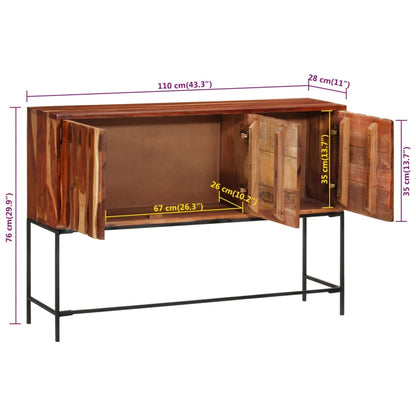 Sideboard 110x28x76 cm massives Akazienholz