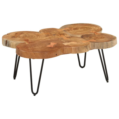 Couchtisch 36 cm 6 Baumstämme massives Akazienholz