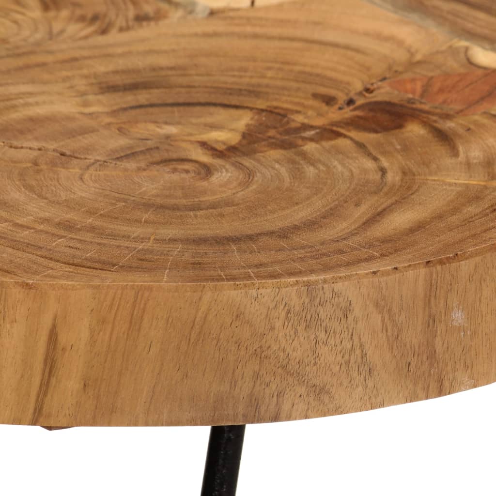 Couchtisch 36 cm 6 Baumstämme massives Akazienholz