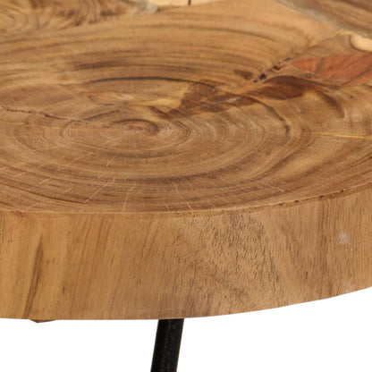 Couchtisch 36 cm 6 Baumstämme massives Akazienholz