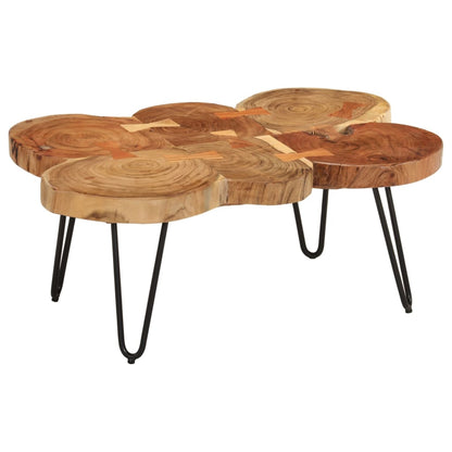 Couchtisch 36 cm 6 Baumstämme massives Akazienholz