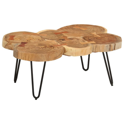 Couchtisch 36 cm 6 Baumstämme massives Akazienholz