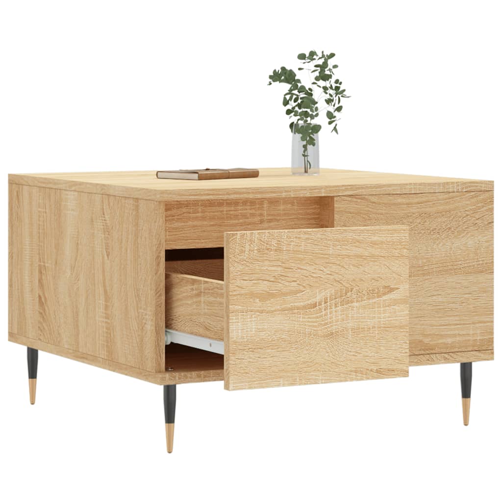Couchtisch 55x55x36,5 cm verarbeitetes Holz Sonoma Eiche Farbe