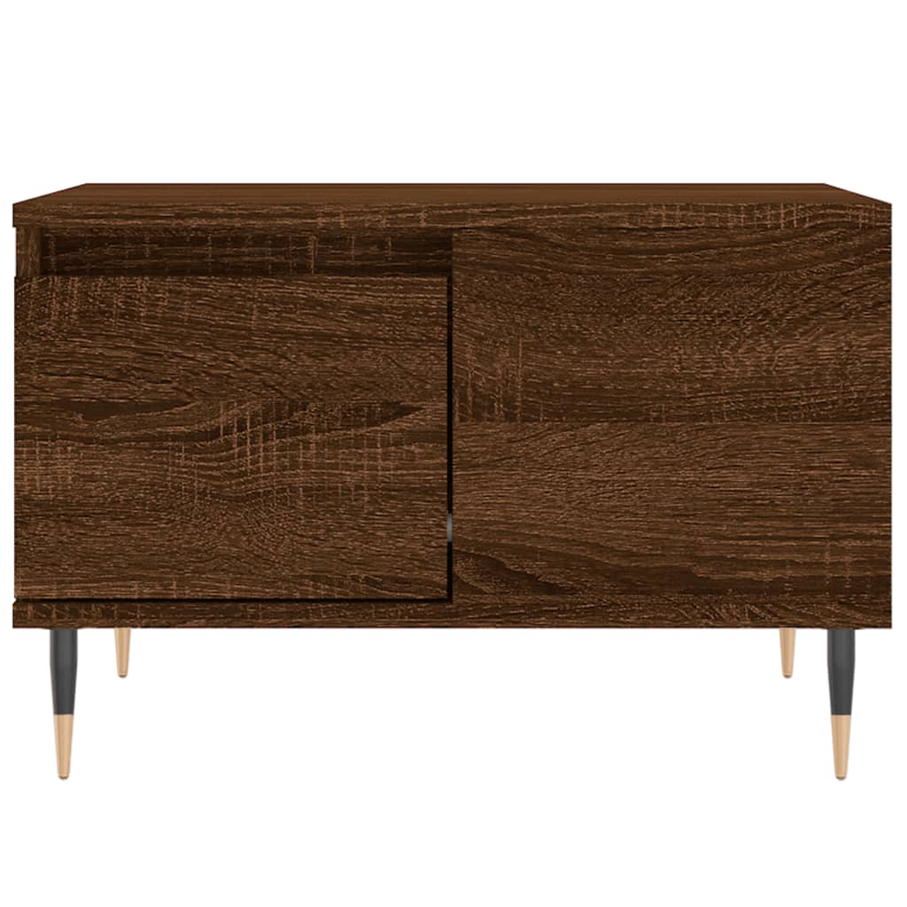 Couchtisch 55x55x36,5 cm verarbeitetes Holz braune Eichenfarbe