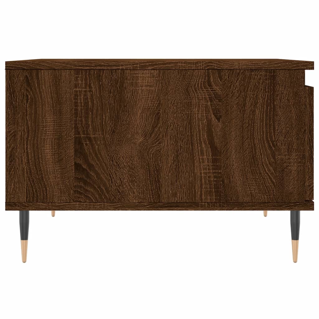 Couchtisch 55x55x36,5 cm verarbeitetes Holz braune Eichenfarbe