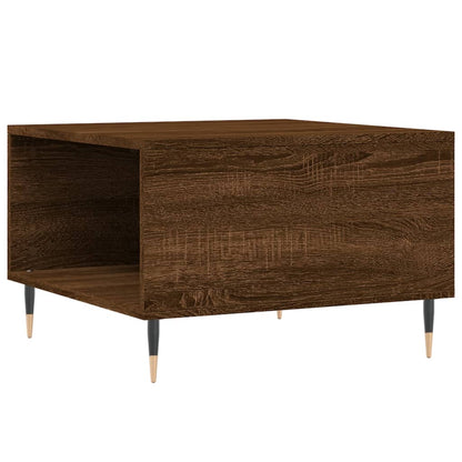 Couchtisch 55x55x36,5 cm verarbeitetes Holz braune Eichenfarbe