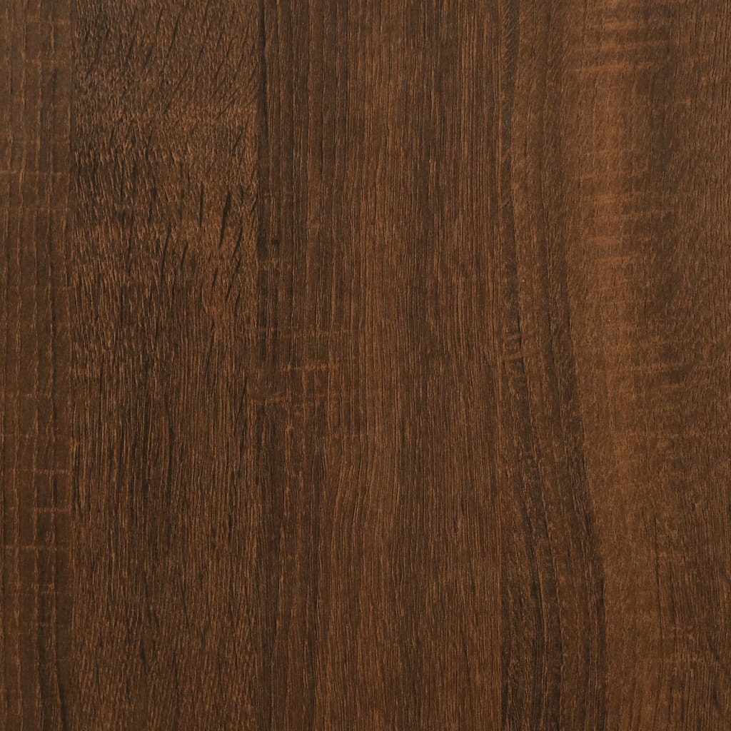 Couchtisch 55x55x36,5 cm verarbeitetes Holz braune Eichenfarbe