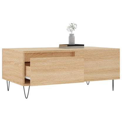 Couchtisch 90x50x36,5 cm verarbeitetes Holz Sonoma Eiche Farbe