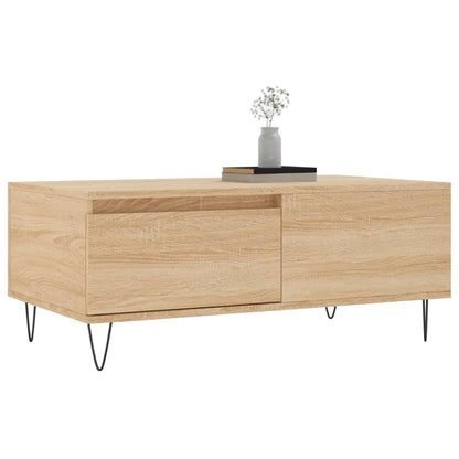 Couchtisch 90x50x36,5 cm verarbeitetes Holz Sonoma Eiche Farbe