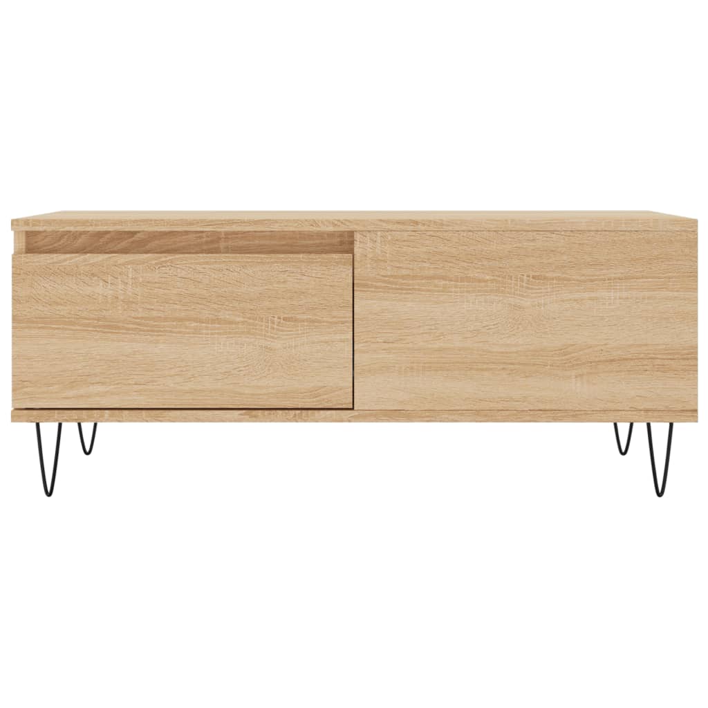 Couchtisch 90x50x36,5 cm verarbeitetes Holz Sonoma Eiche Farbe