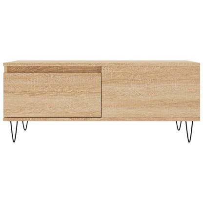 Couchtisch 90x50x36,5 cm verarbeitetes Holz Sonoma Eiche Farbe