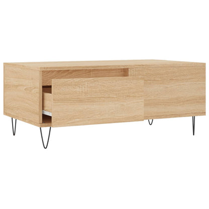 Couchtisch 90x50x36,5 cm verarbeitetes Holz Sonoma Eiche Farbe