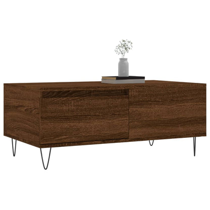 Salontafel 90x50x36,5 cm bewerkt hout bruin eikenkleur