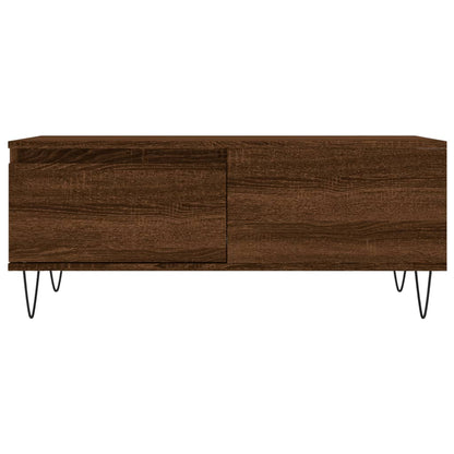Salontafel 90x50x36,5 cm bewerkt hout bruin eikenkleur