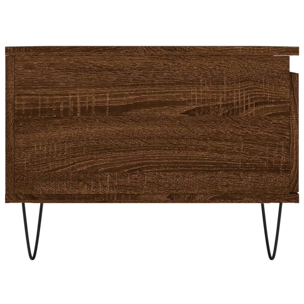 Salontafel 90x50x36,5 cm bewerkt hout bruin eikenkleur