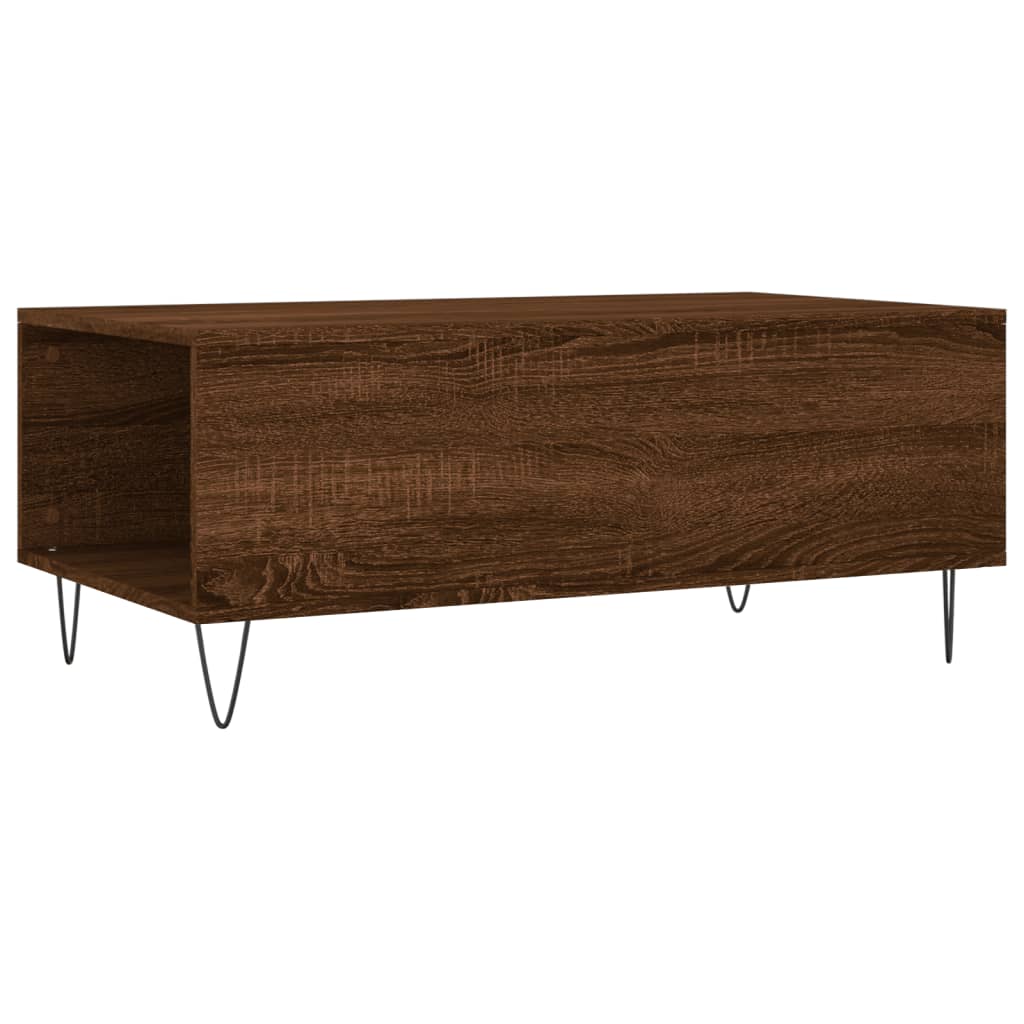 Salontafel 90x50x36,5 cm bewerkt hout bruin eikenkleur