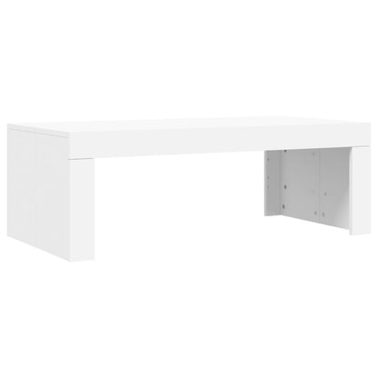 Couchtisch 102x50x36 cm verarbeitetes Holz weiß