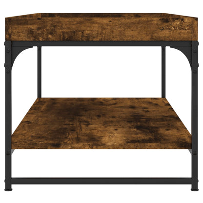 Couchtisch 100x49x45 cm verarbeitetes Holz geräucherte Eichenfarbe